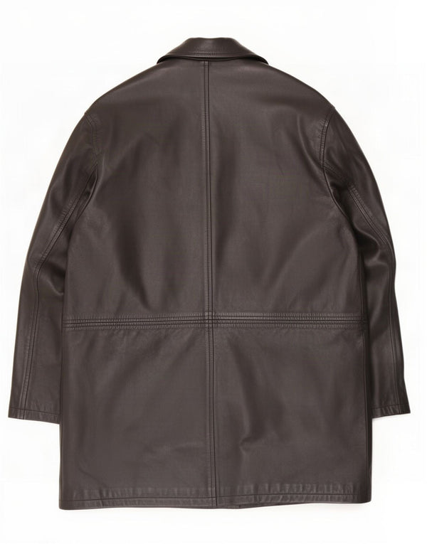 Zara Herre Læderfrakke UK 42 XL Sort