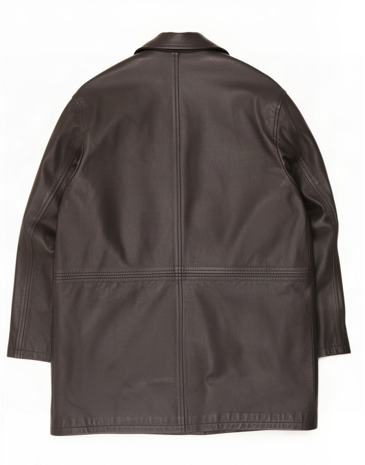 Zara Herre Læderfrakke UK 42 XL Sort