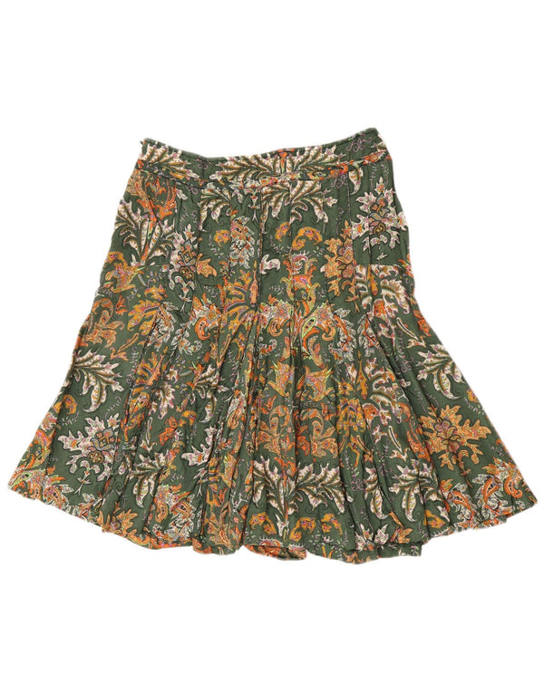 Henry Cottons plisseret nederdel til kvinder IT 44 Medium W30 Grøn Paisley