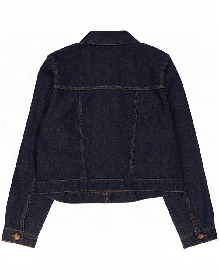 Phase Eight Womens Crop denimjakke UK 14 Stor marineblå bomuld