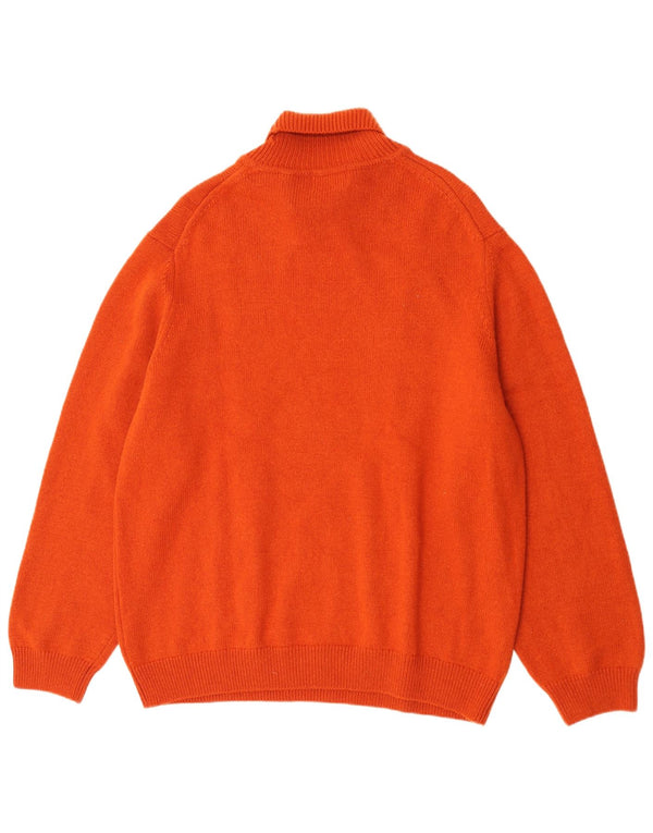 C&A Herre Rullehalstrøje 2XL Orange Uld