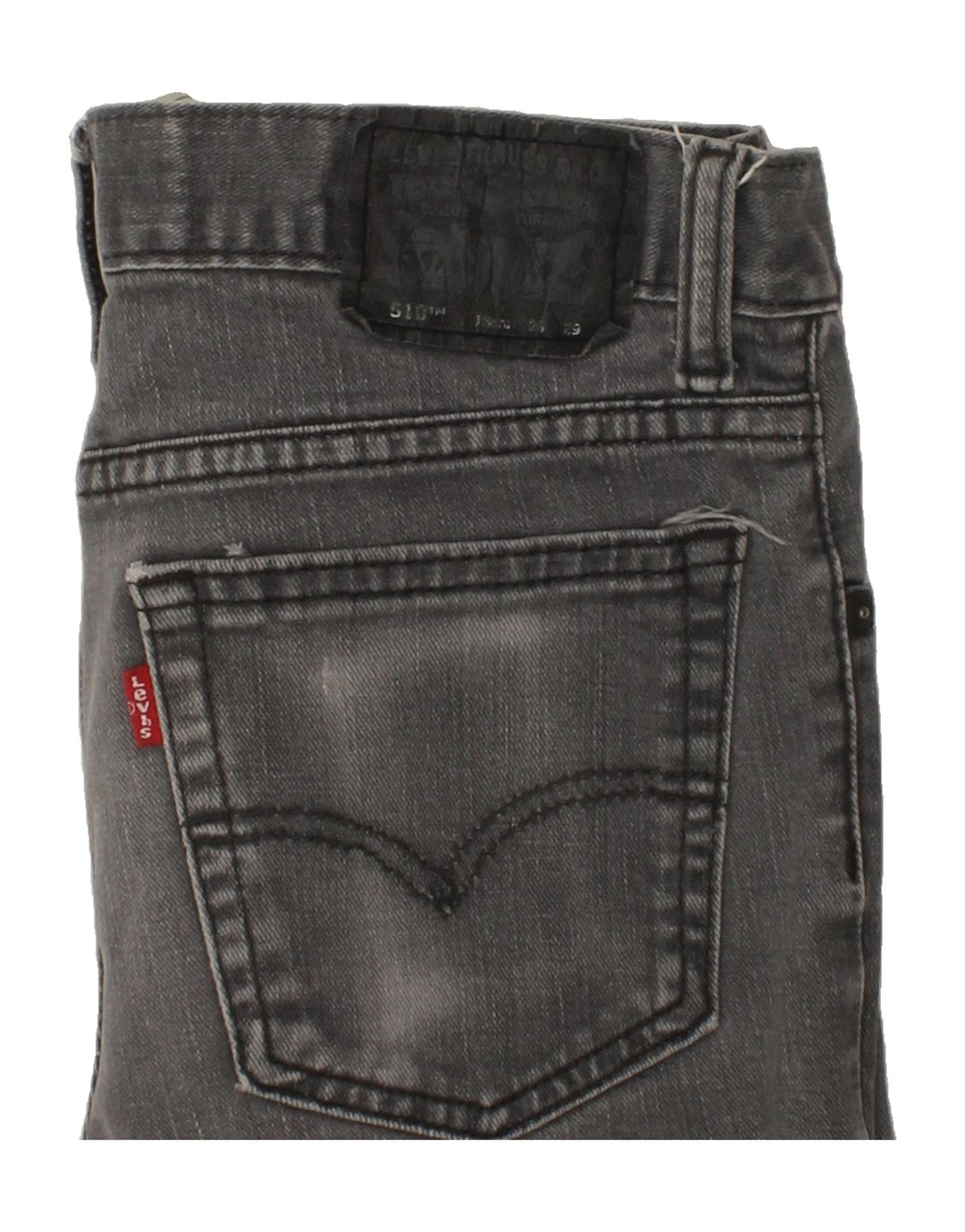 LEVI'S Boys 510 Skinny Denim Shorts 15-16 Years W28 Grey Cotton | Vintage Levi's | Thrift | Second-Hand Levi's | Used Clothing | Messina Hembry 
