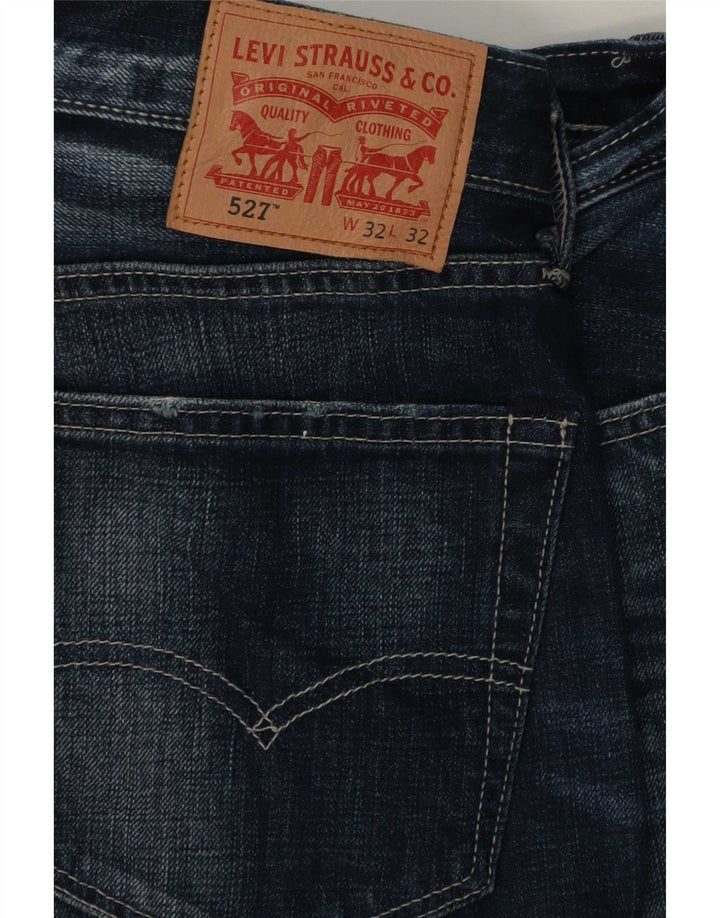 Levi's Herre 527 Bootcut Jeans W32 L32 Marineblå Bomuld
