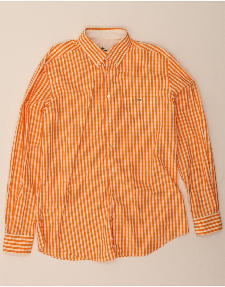 Lacoste Herreskjorte str. 42 Large Orange Gingham