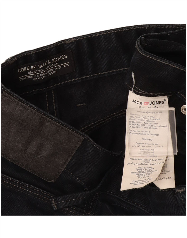 Jack & Jones Straight Jeans til mænd W32 L32 Marineblå Bomuld