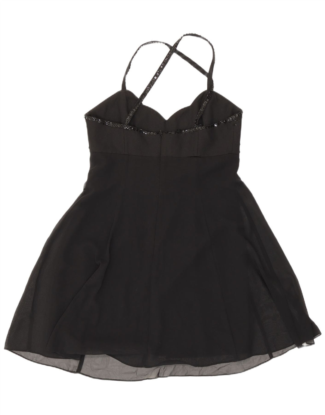 Charlotte Halton Dame Mini Halter Dress UK 12 Medium Sort Polyester