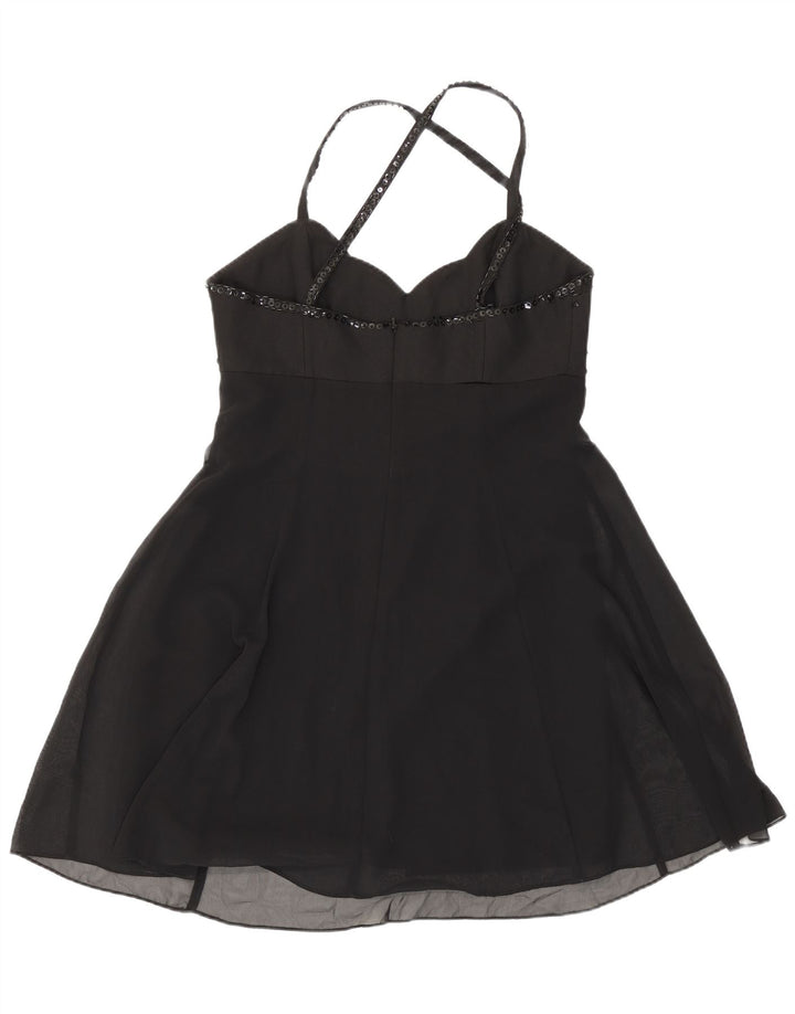 Charlotte Halton Dame Mini Halter Dress UK 12 Medium Sort Polyester