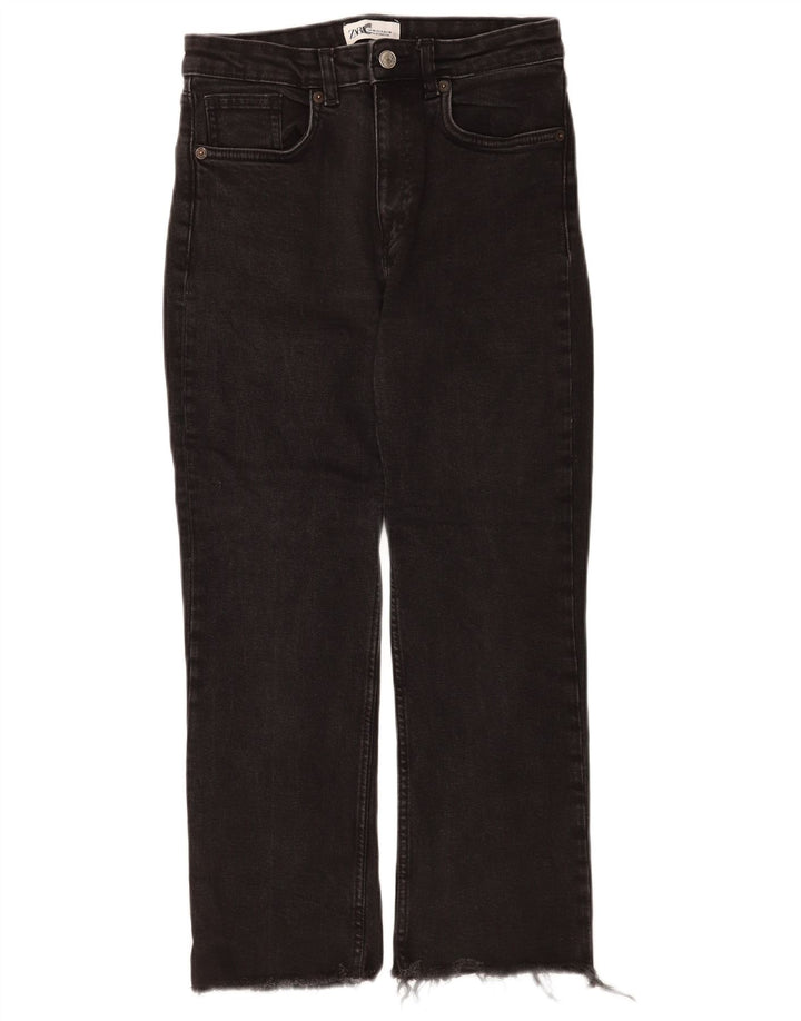 Zara Dame Straight Jeans EU 40 Medium W30 L25 Sort