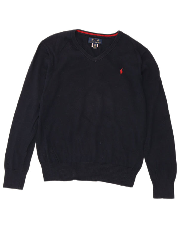 Polo Ralph Lauren drenge sweater med v-hals 14-15 år stor marineblå