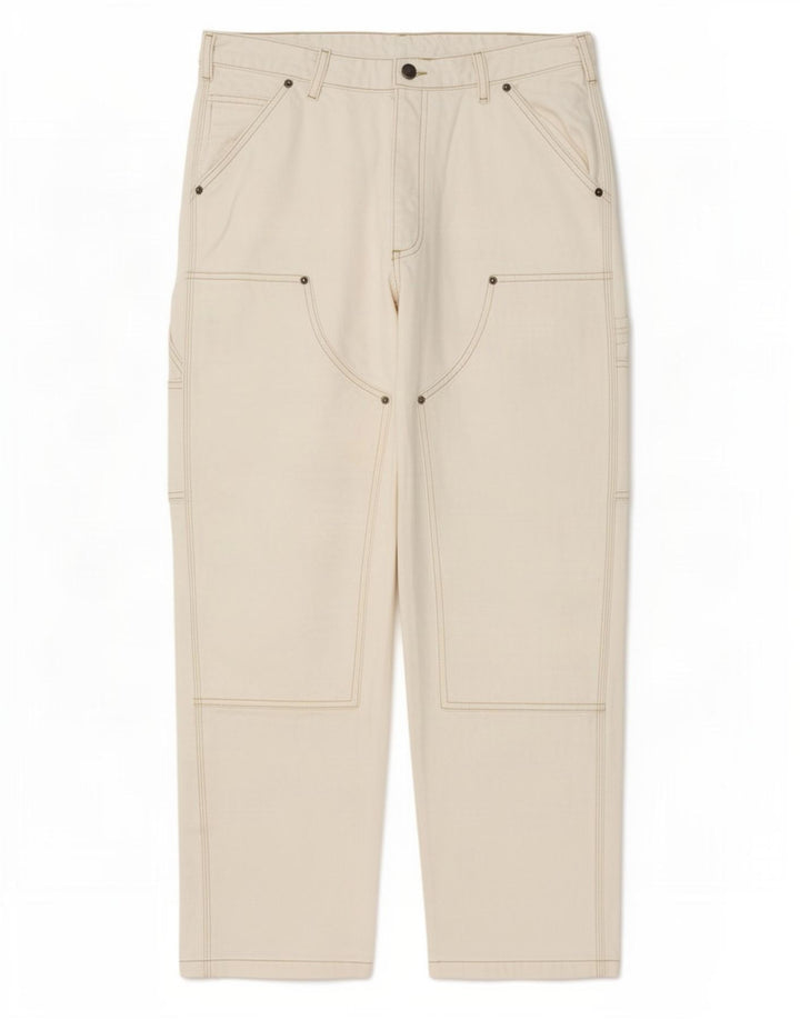 Zara Herre Cargo Straight Jeans EU 42 Large W32 L30 Beige