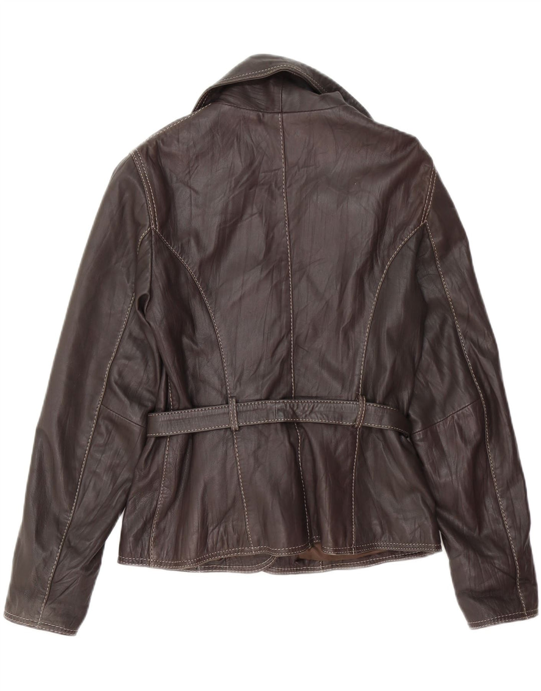 CONBIPEL Dame Læderjakke IT 42 Medium Brun Læder
