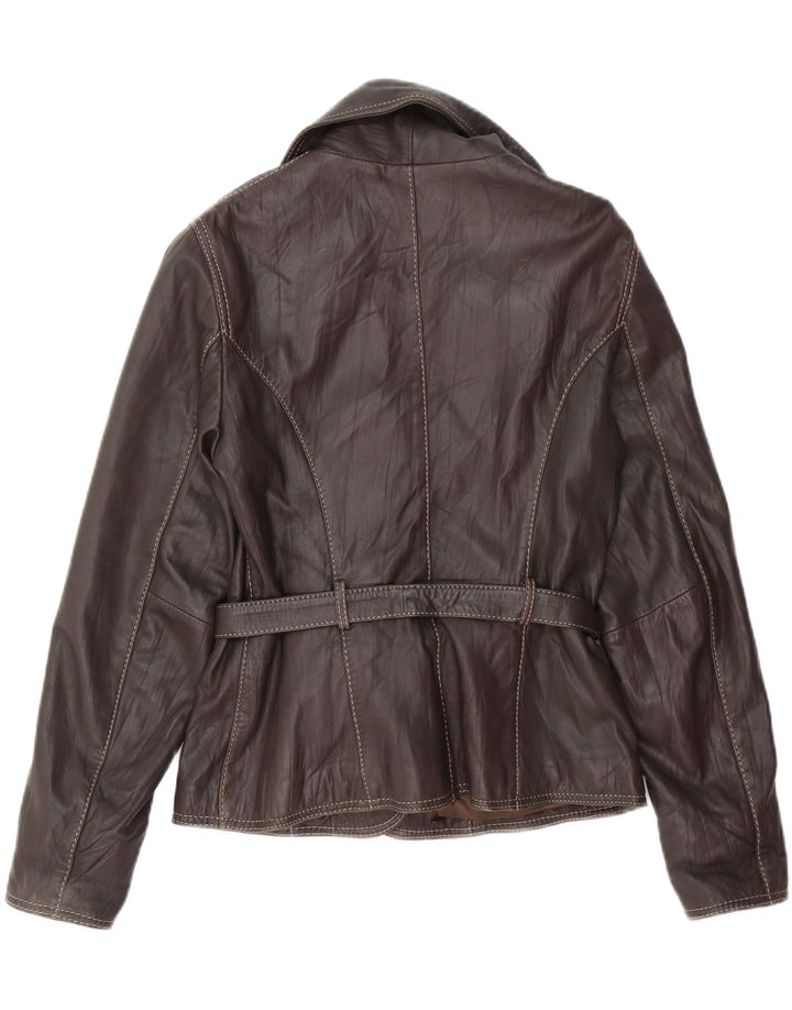 CONBIPEL Dame Læderjakke IT 42 Medium Brun Læder