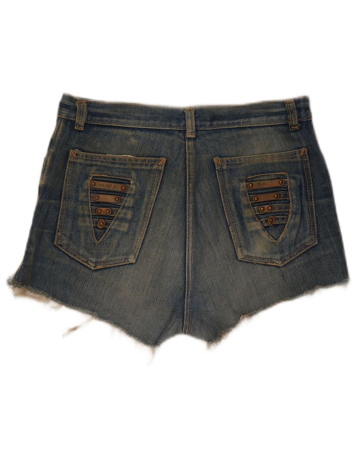 Vintage Kvinders Distressed Denim Shorts W30 Medium Blue