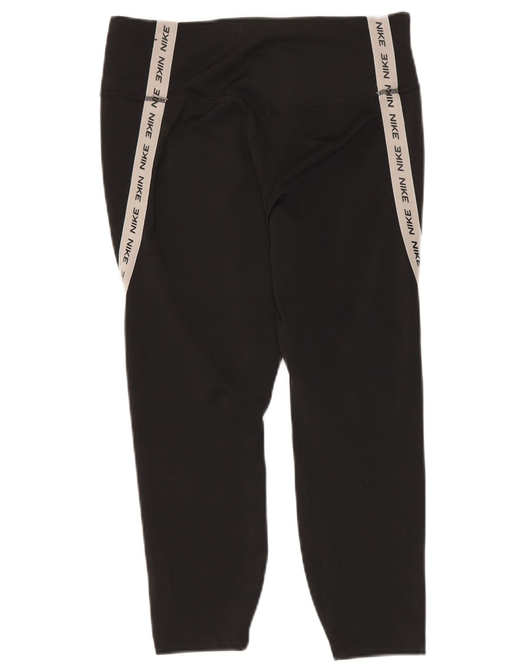 NIKE Womens Dri Fit Capri Graphic Leggings UK 16 Large  Black