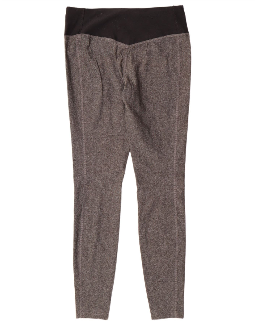 NIKE Dame Dri Fit Leggings UK 12 Medium Grey Colourblock Polyester