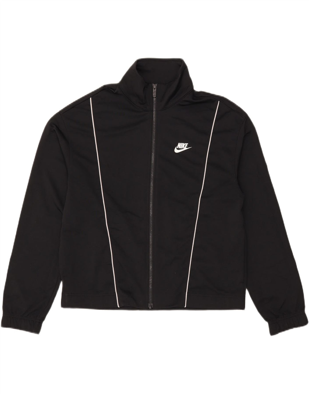 NIKE træningsdragt topjakke til kvinder UK 14 Medium Sort Polyester