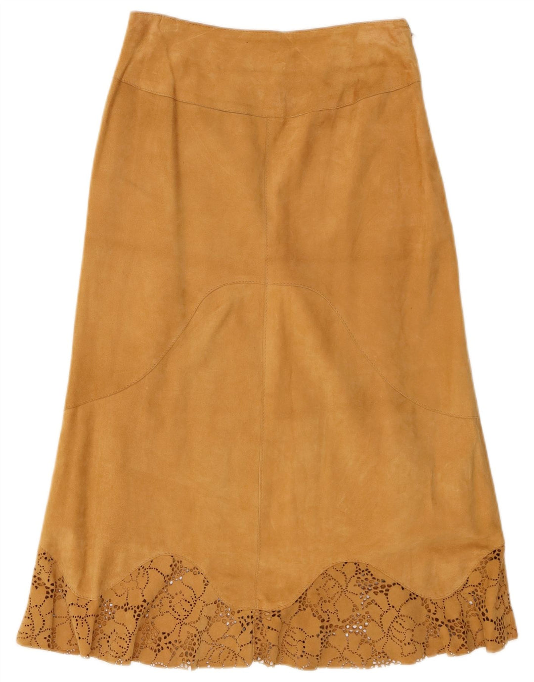 Vintage dame ruskind nederdel W26 Small Beige Floral