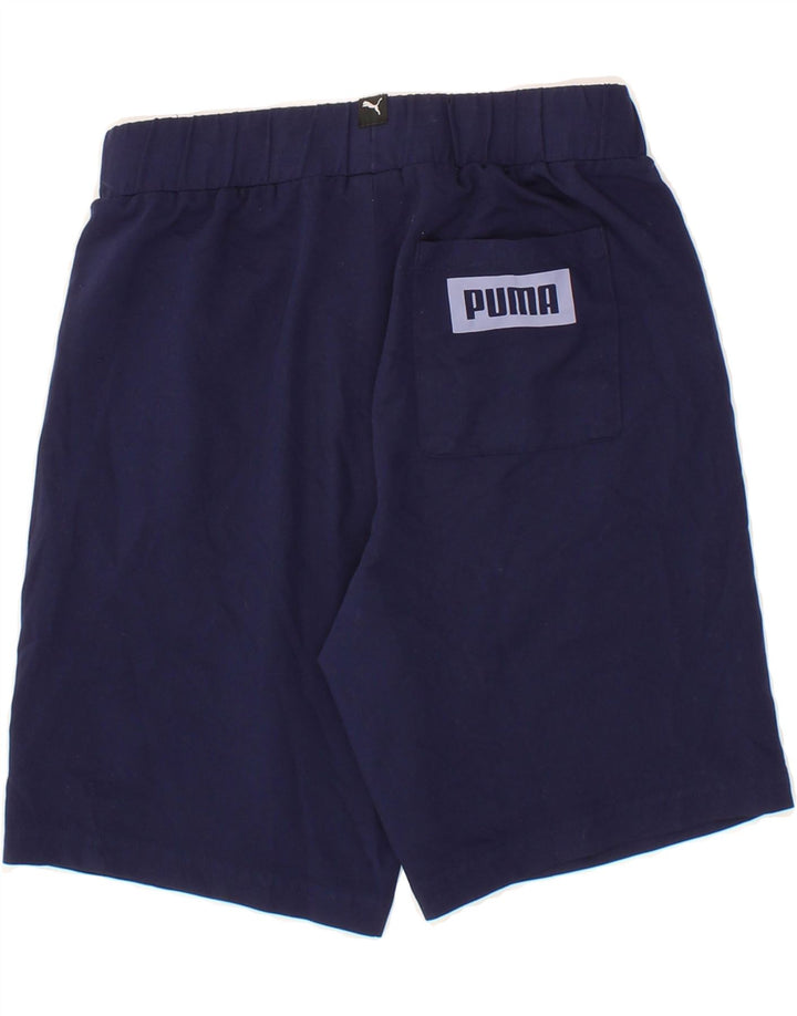 PUMA Boys Graphic Sport Shorts 9-10 Years Navy Blue Polyester Vintage Puma and Second-Hand Puma from Messina Hembry 