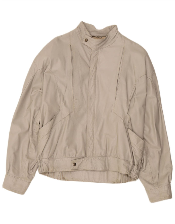 Moda Italiana Herre Læderjakke IT 48 Medium Beige Læder