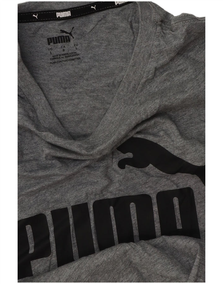 Puma Herre Grafisk T-Shirt Top Stor Grå