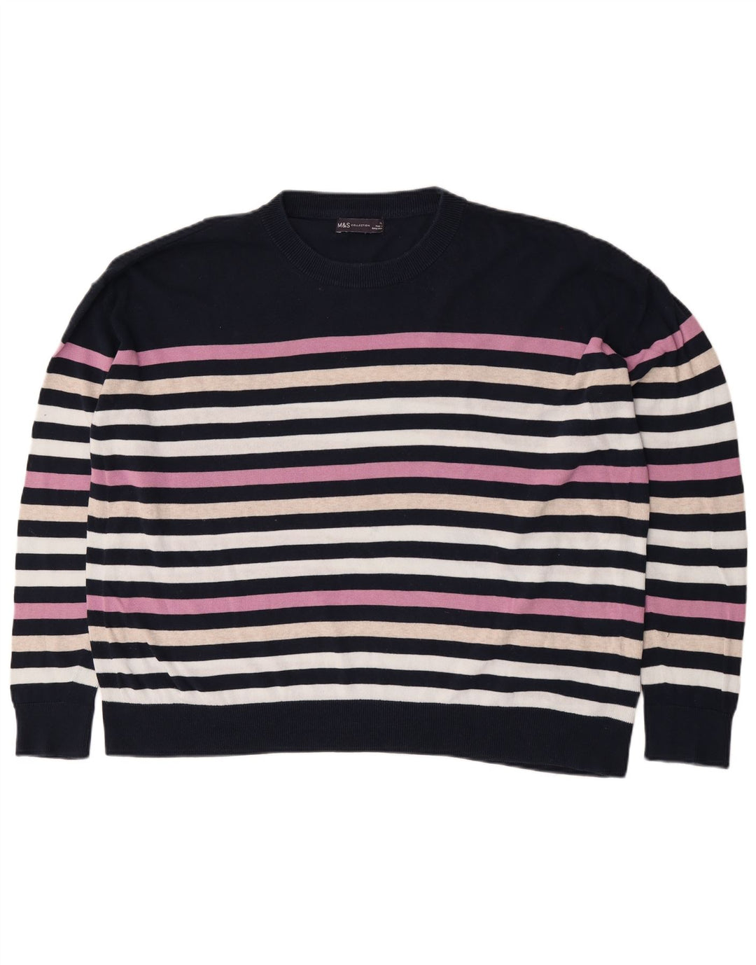 Marks & Spencer Dame sweater med rund hals DK 18 XL Flerfarvet