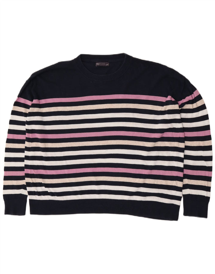 Marks & Spencer Dame sweater med rund hals DK 18 XL Flerfarvet
