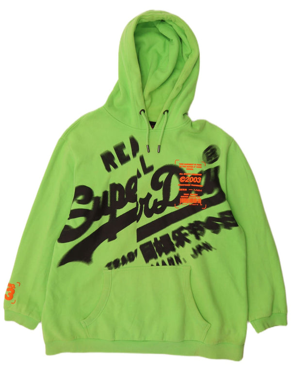 Superdry Grafisk hættetrøje til mænd 3XL Grøn bomuld