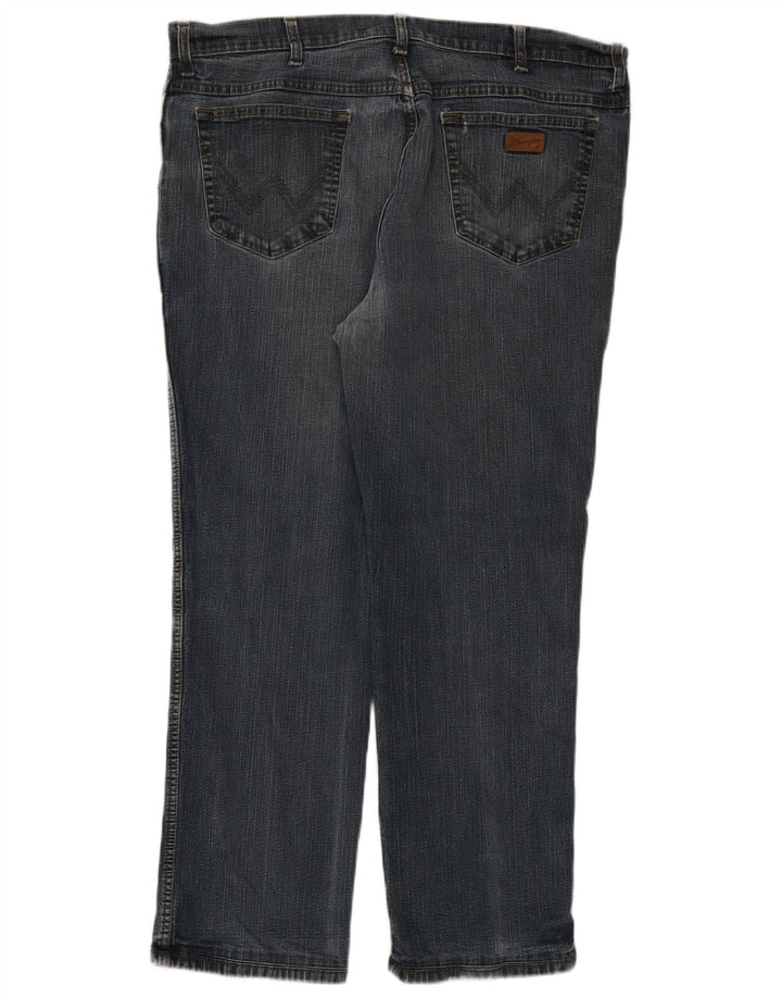 Wrangler Herre Texas Stretch Straight Jeans W42 L29 Blå Bomuld