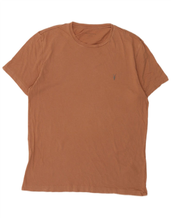 All Saints Herre T-Shirt Top Medium Brun Bomuld