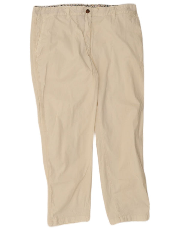 Marks & Spencer Dame Crop Chino Bukser UK 16 Large W34 L26 Off White