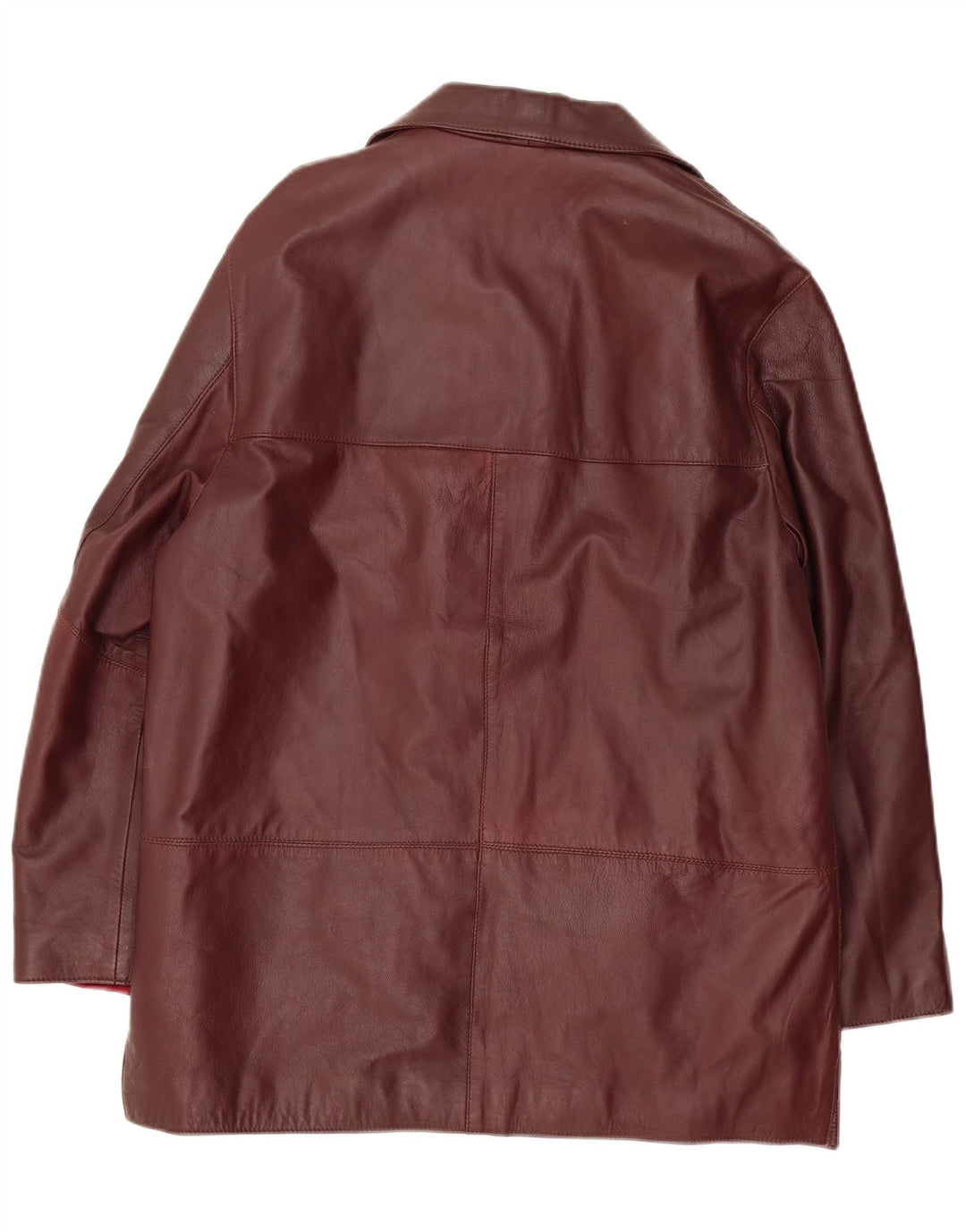 Vintage dame læderjakke IT 50 XL Burgundy læder