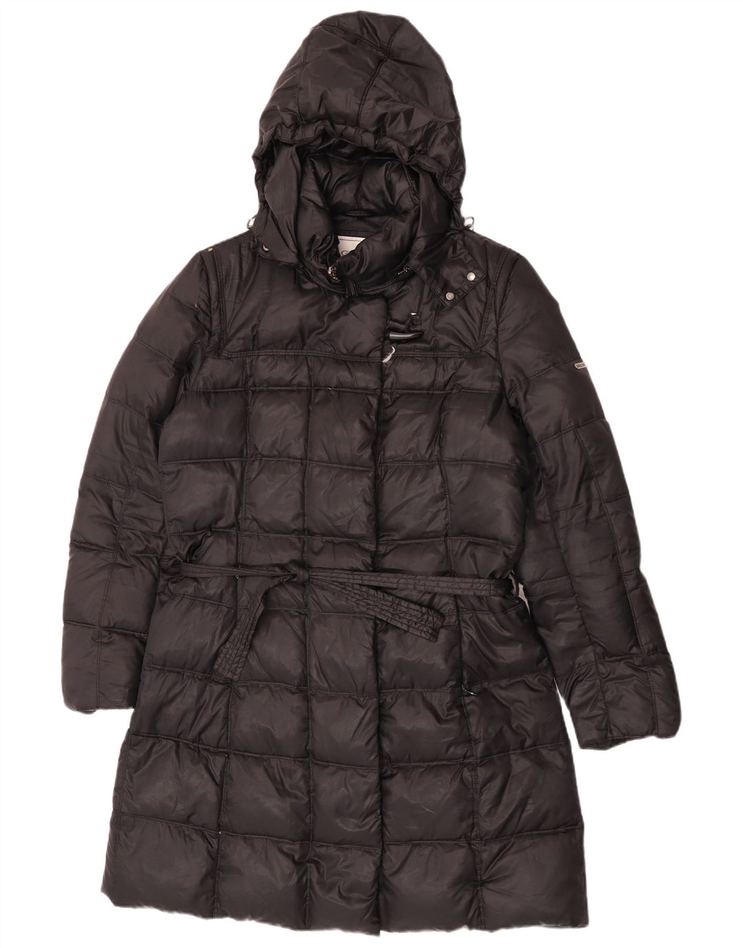 Geox Womens Respira hættepolstret frakke UK 14 Large Black Polyester