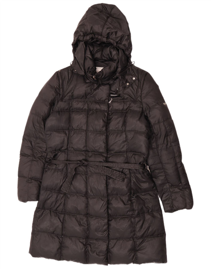Geox Womens Respira hættepolstret frakke UK 14 Large Black Polyester