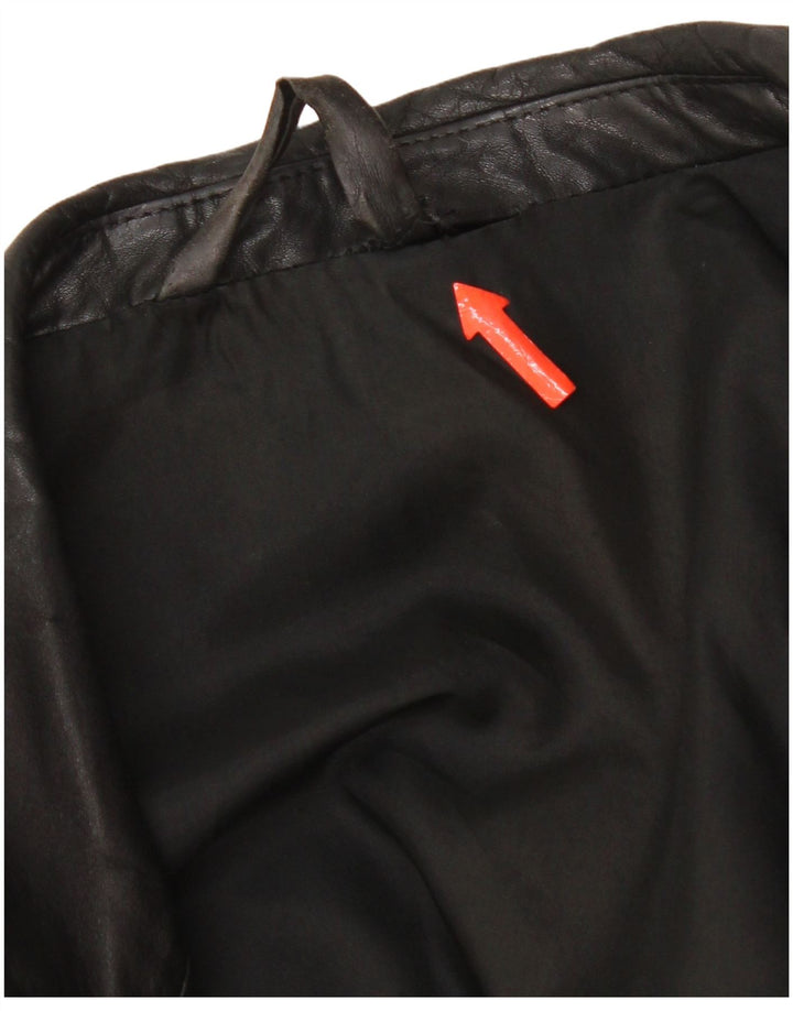 Vintage Herre Læderjakke UK 38 Medium Sort Læder