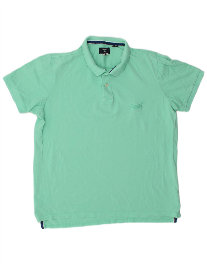 Superdry herre poloshirt XL grøn bomuld