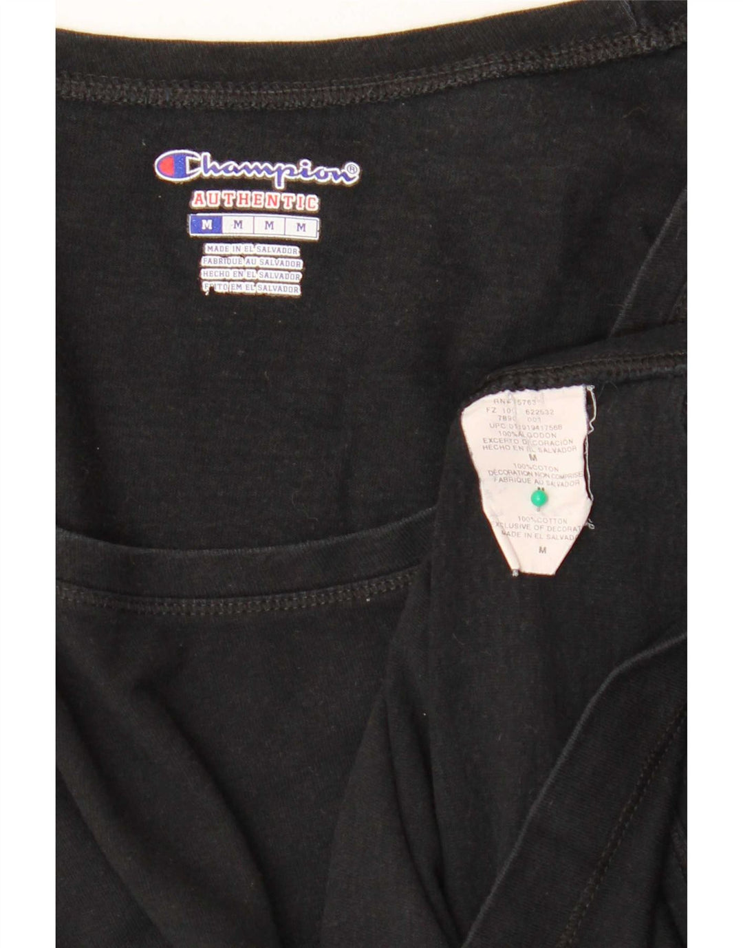 Champion Dame Top Langærmet UK 12 Medium Sort Bomuld