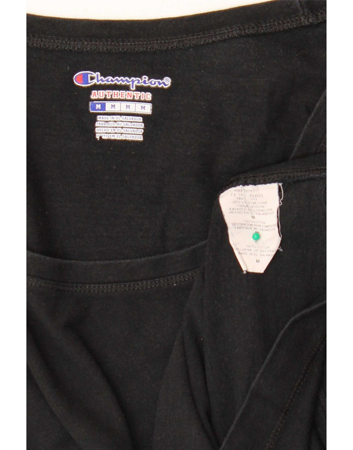 Champion Dame Top Langærmet UK 12 Medium Sort Bomuld