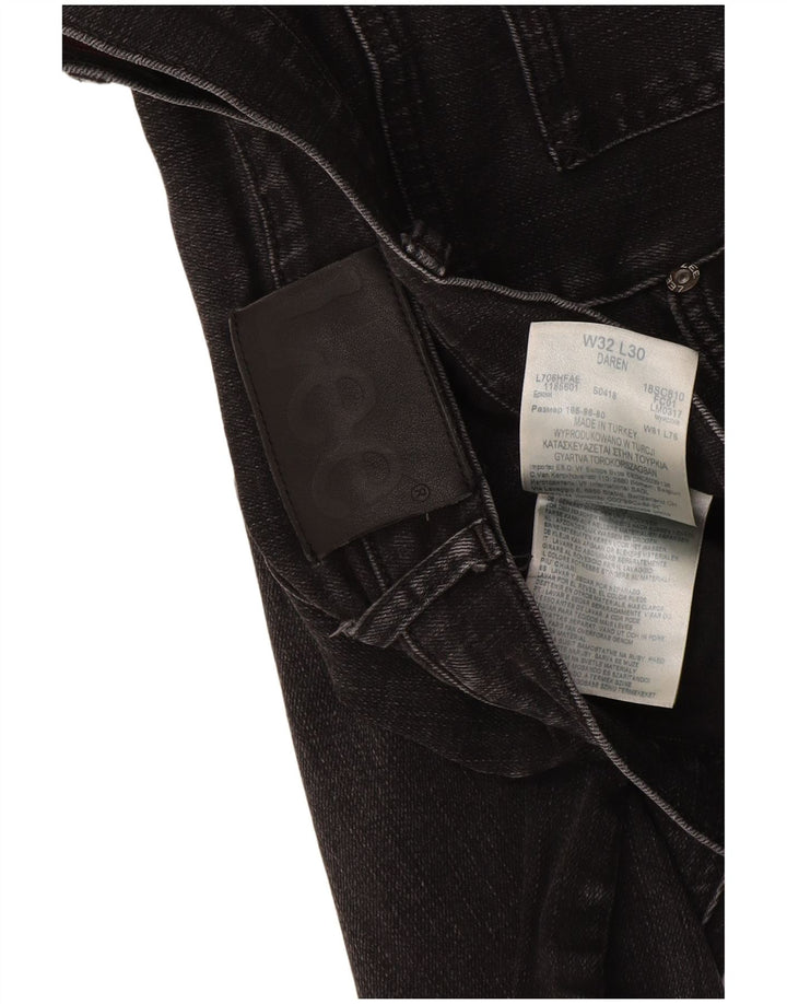 Lee Mens Daren Regular Straight Jeans W32 L30 Sort Bomuld