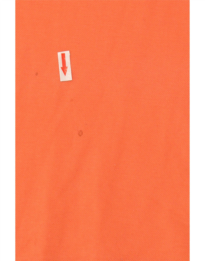 Sergio Tacchini Langærmet herre poloshirt Stor orange bomuld
