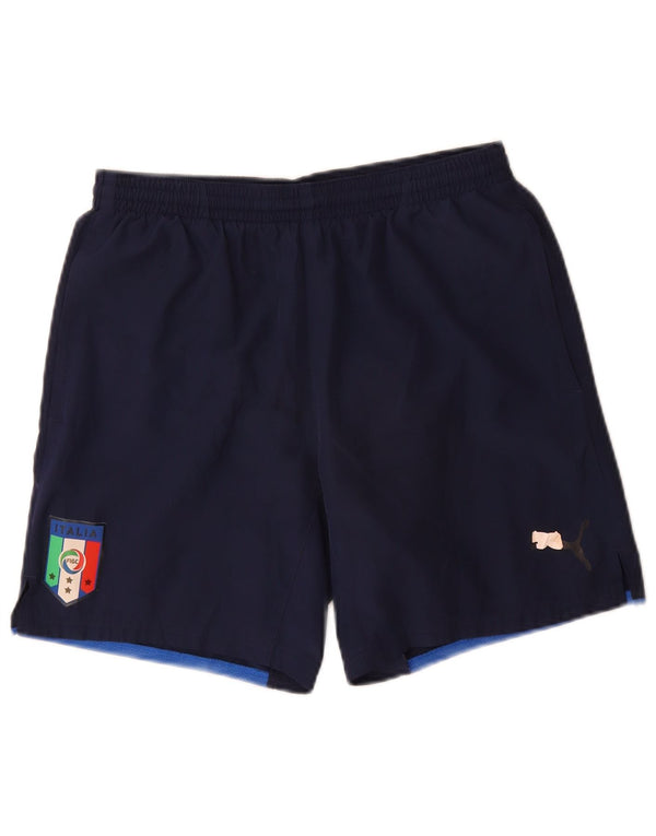Puma Herre Italia grafiske sportsshorts Små marineblå polyester