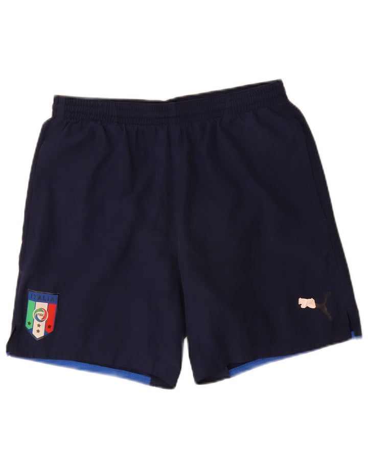 Puma Herre Italia grafiske sportsshorts Små marineblå polyester