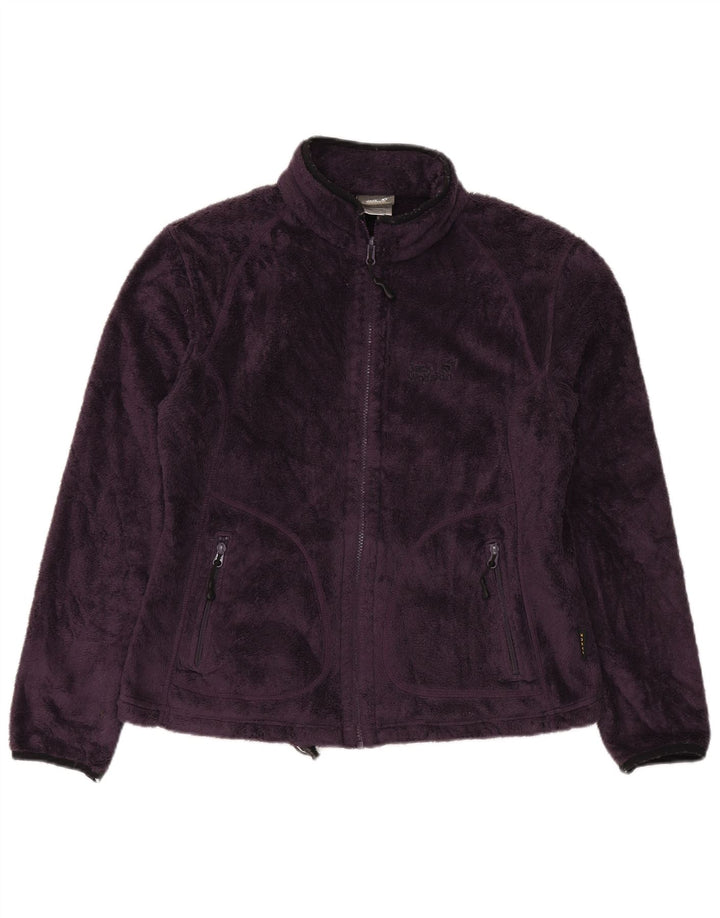 Jack Wolfskin Dame Fleecejakke UK 16 Stor Lilla Polyester