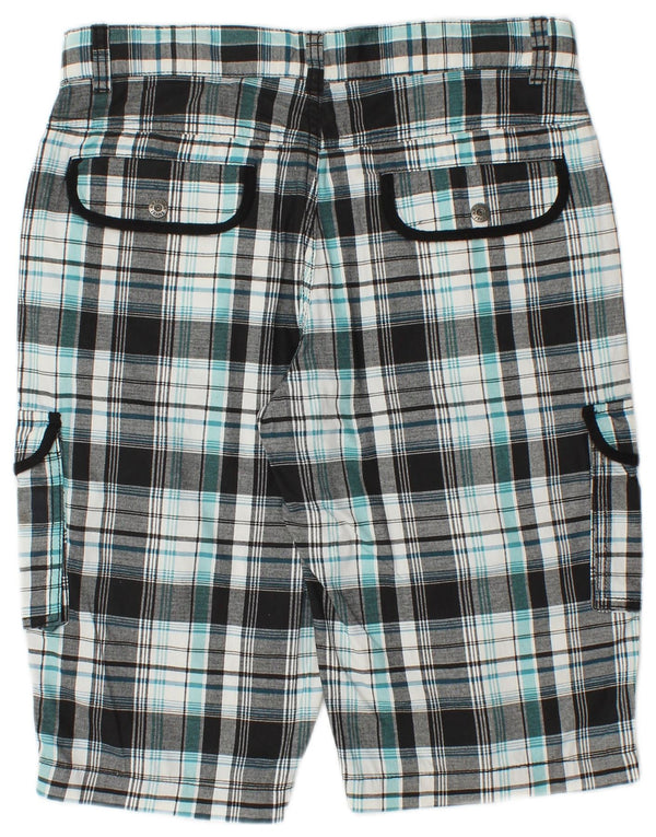 Arizona Boys Cargo Shorts 14-15 år W30 grøn ternet bomuld