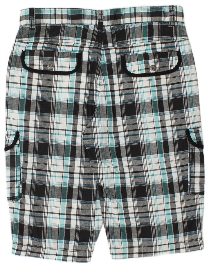 Arizona Boys Cargo Shorts 14-15 år W30 grøn ternet bomuld