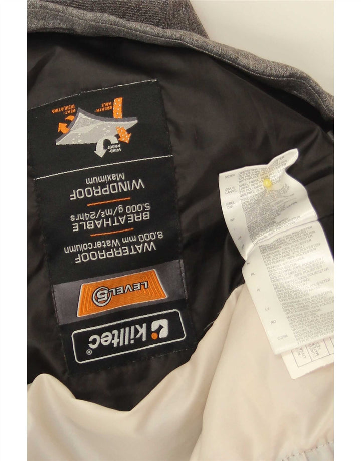 Killtec Dame Hooded Windbreaker Jacket IT 44 Medium Grey Colourblock