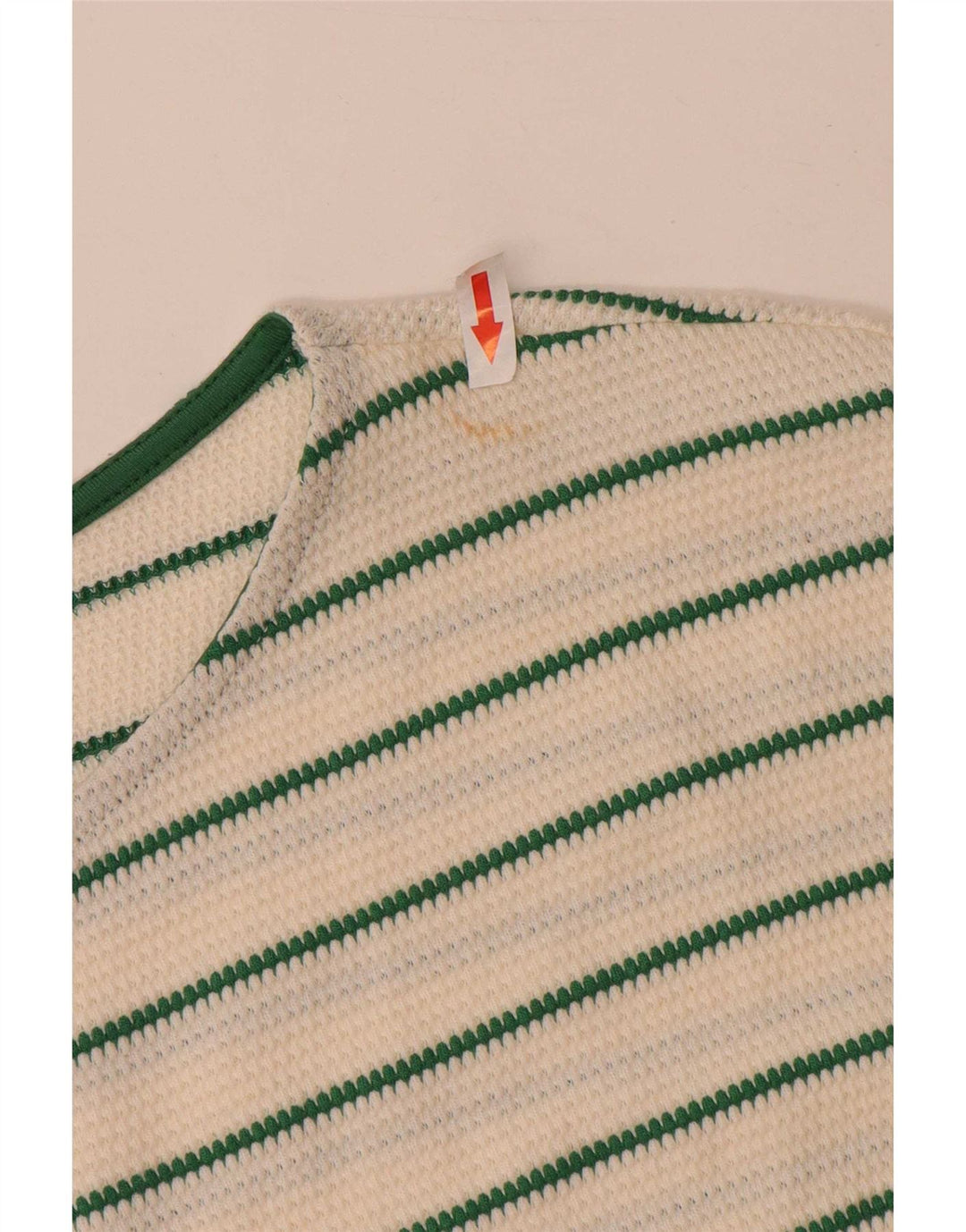 Phase Eight Dame Top 3/4 ærmer UK 12 Medium Hvid stribet bomuld