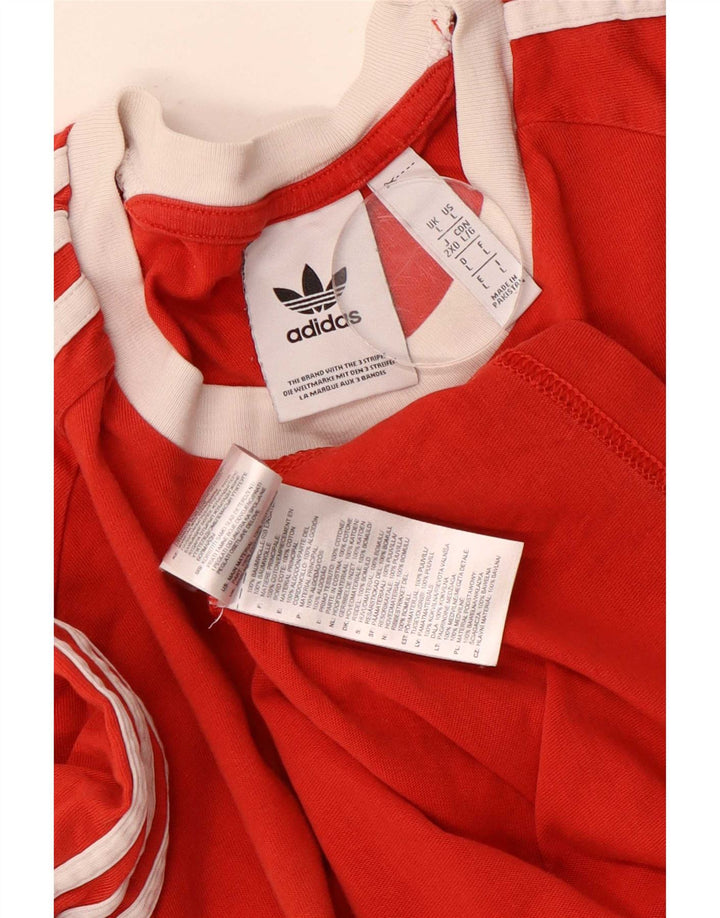 Adidas Herre T-Shirt Top Stor Rød Bomuld