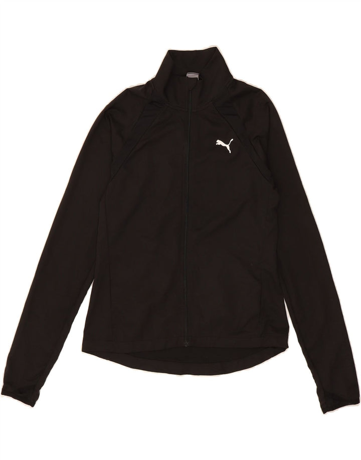 PUMA Womens Tracksuit Top Jacket UK 10 Small Black Polyester Vintage Puma and Second-Hand Puma from Messina Hembry 