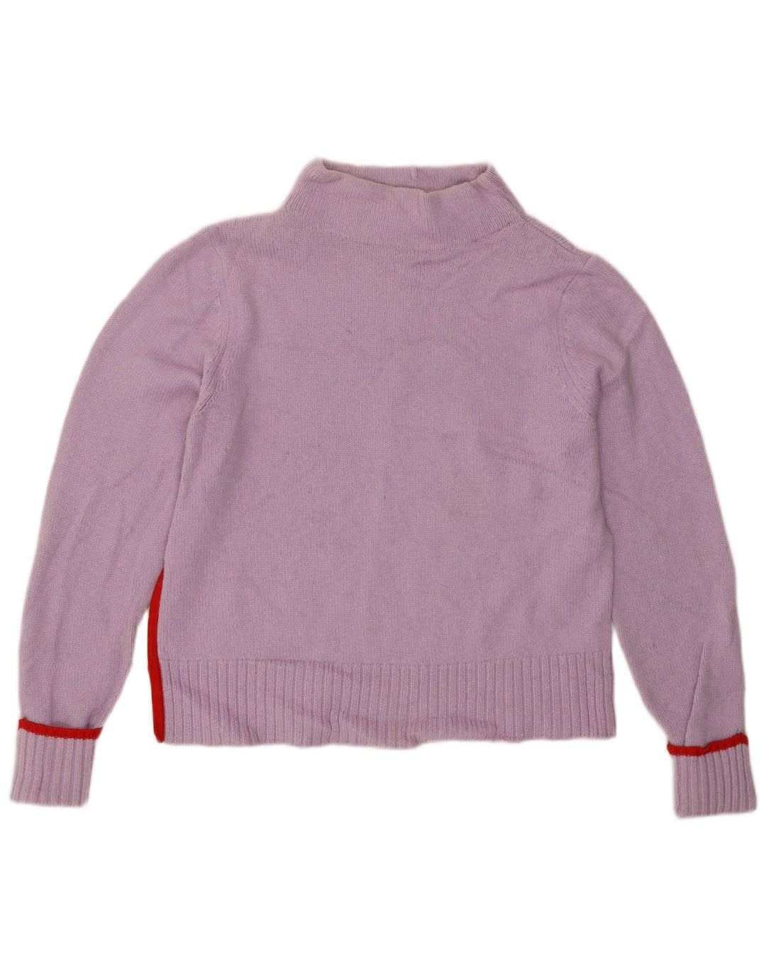 MINT VELVET Dame Turtle Neck Jumper Sweater UK 12 Medium Lilla Polyamid