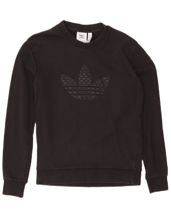ADIDAS grafisk sweatshirt til mænd XS Sort bomuld